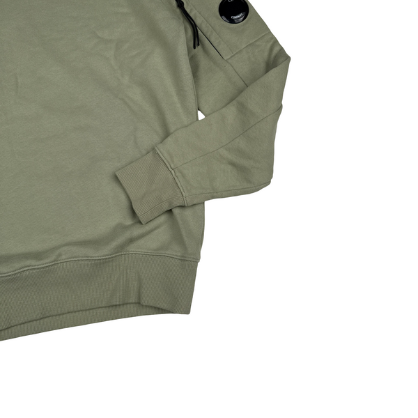 CP Company Green Cotton Lens Viewer Crewneck - Small