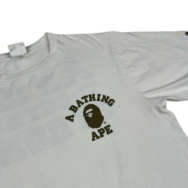 BAPE Stronger Spellout White T Shirt - XL