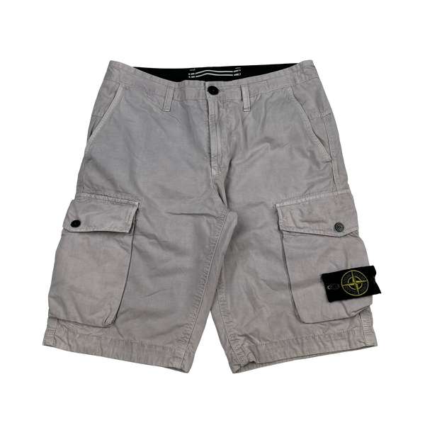 Stone Island 2020 Light Lilac Cotton Cargo Shorts - 29"