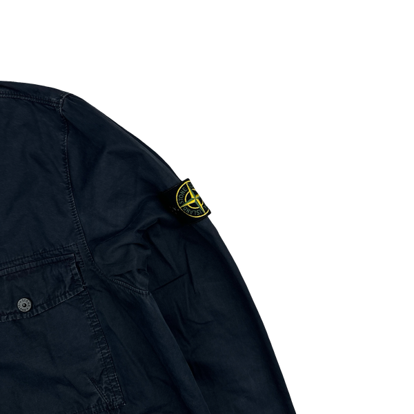 Stone Island 2019 Navy Garment Dyed Overshirt - Medium