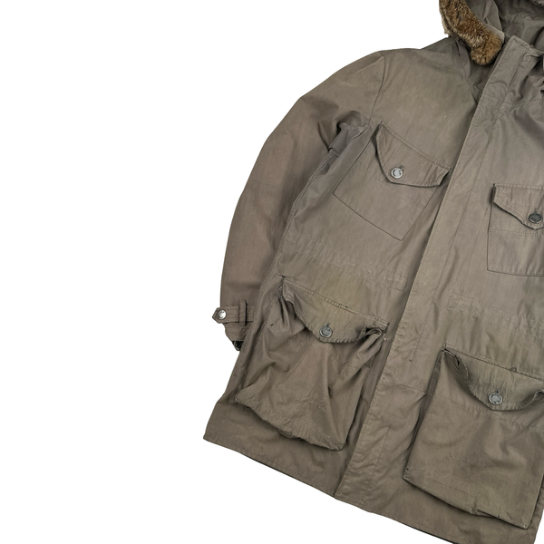 CP Company Vintage 2004 Fur Hooded Parka Jacket - Medium