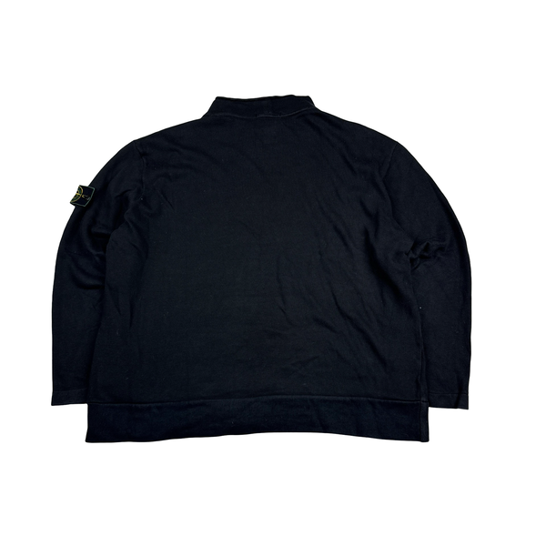 Stone Island 1999 Black Green Edge Vintage Pullover Mock Jumper - XXL