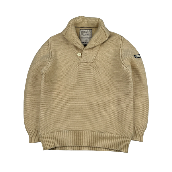 Stone Island 2006 Denims Cream Wool Pullover Jumper - XXL