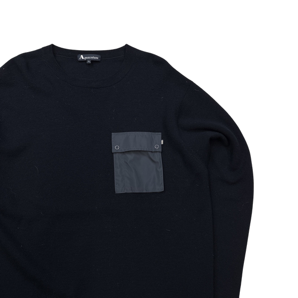 Aquascutum Navy Knit Jumper - XL