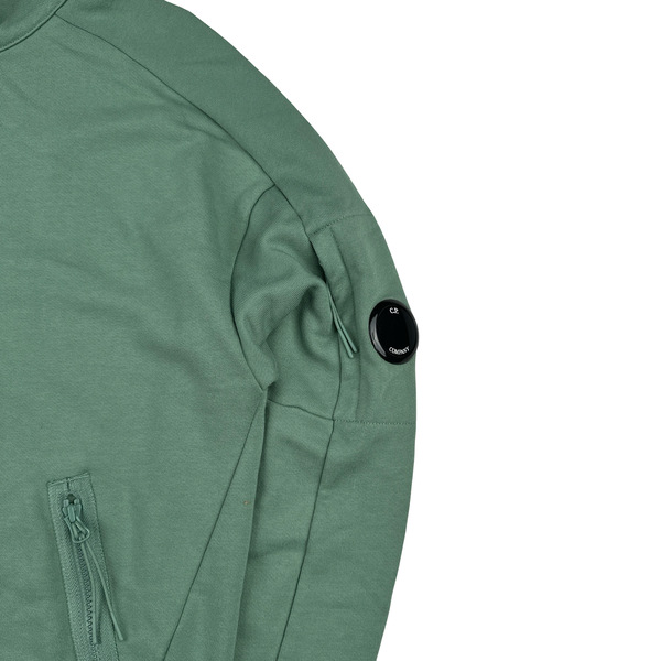 CP Company Cotton Half Zip Turquoise Lens View Jumper - Medium