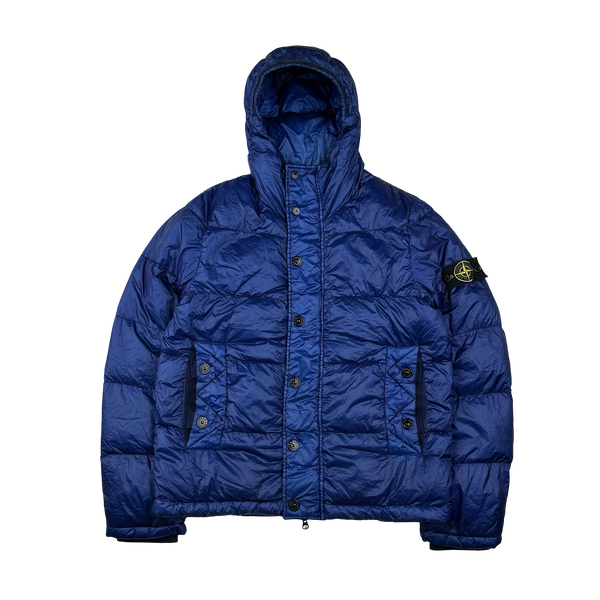 Stone Island 2012 Blue Garment Dyed Puffer Jacket - Medium
