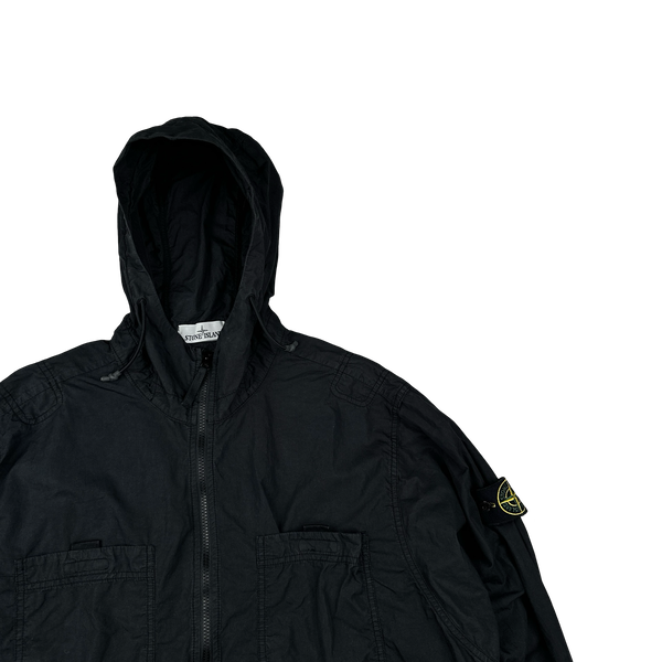 Stone Island 2016 Black Thick Cotton Hooded Smock - Medium