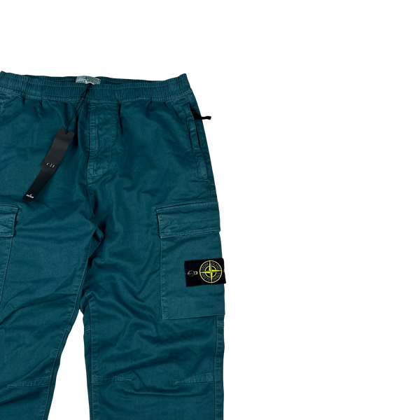Stone Island 2023 RE T Sea Green Cargo Trousers - 33"