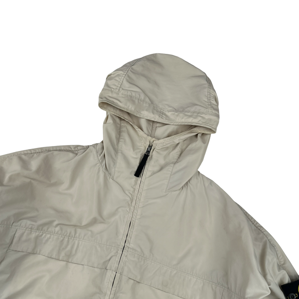 Stone Island 2020 Micro Reps Cream Rain Jacket - Large