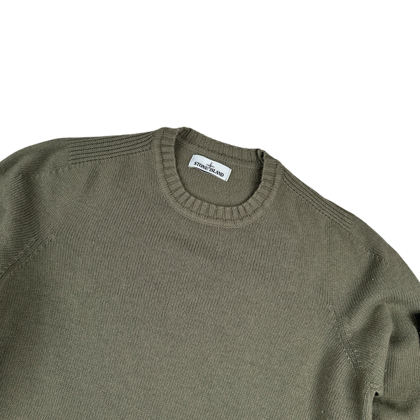 Stone Island Umber Wool Crewneck Jumper - XL