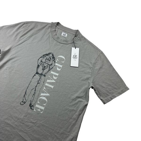 CP Company X Palace Grey Graphic Chester Perry T Shirt - Medium