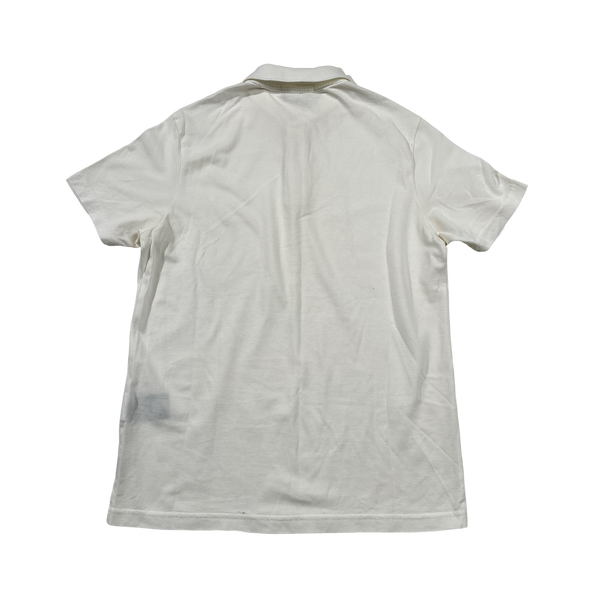 Stone Island Stellina White Slim Fit Compass Polo Shirt - Large