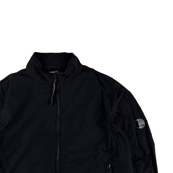 CP Company Black Chrome Nylon Bomber Jacket - Medium