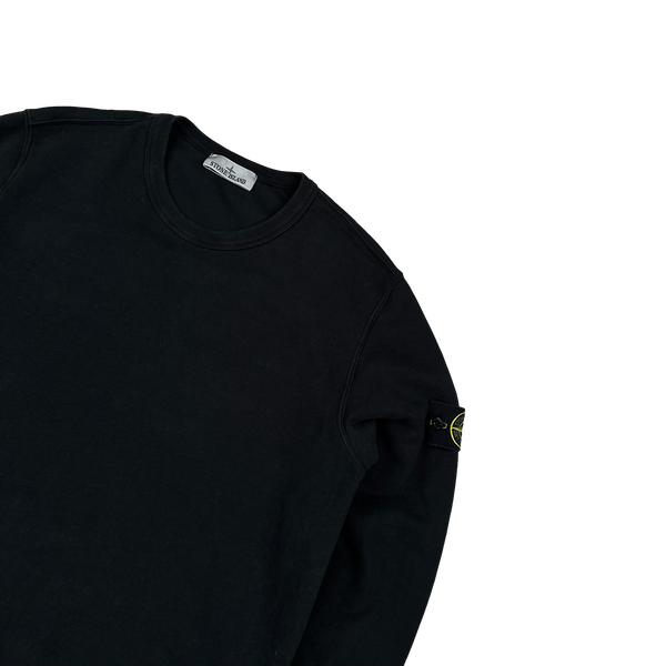 Stone Island 2023 Black Crewneck Jumper - Large