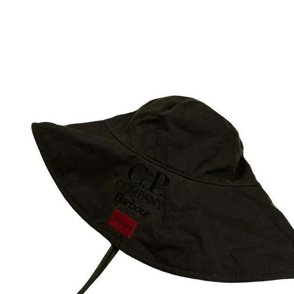 CP Company x Barbour Waxed Goggle Bucket Hat - Medium