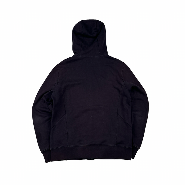 CP Company Navy Goggle Cotton Zip Up Hoodie - Large