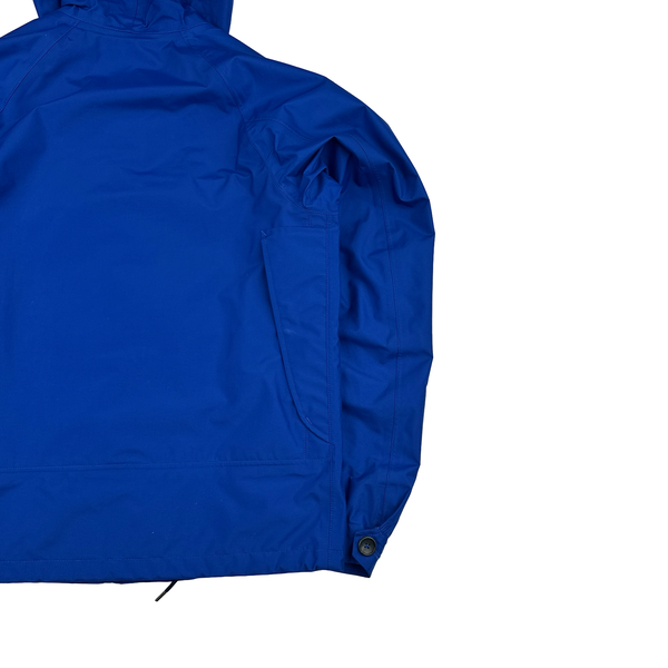 Ten C Lightweight Blue Buttoned Neck Anorak Jacket - Large