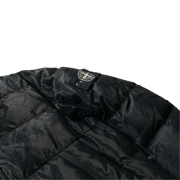 Stone Island Blue Mesh Reflective Down Jacket - Small