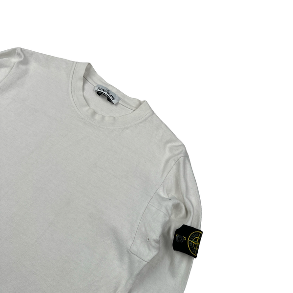 Stone Island 2018 White Cotton Jumper - Medium