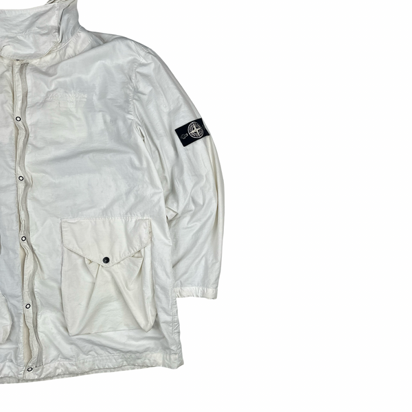 Stone Island 2001 Fibre Optic White Cotton Jacket - XXL