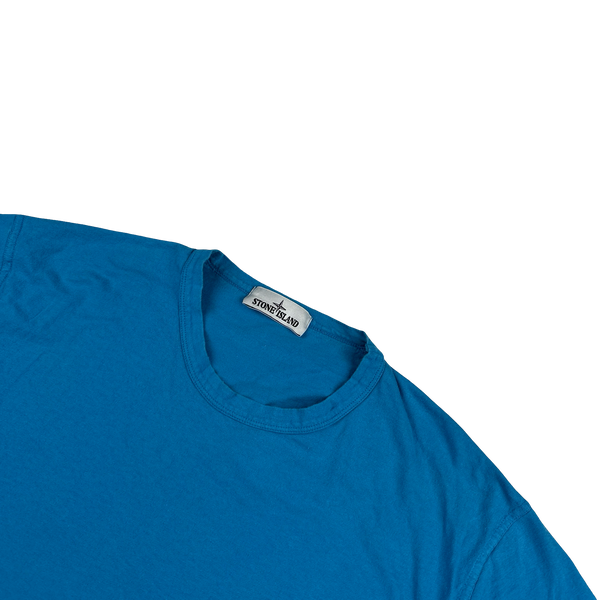 Stone Island Blue Cotton T-Shirt - 3XL