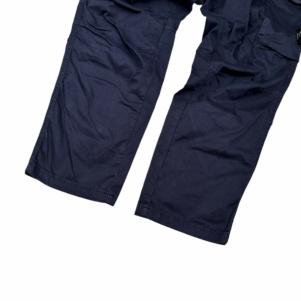 CP Company Navy Lens Viewer Loose Fit Cotton Cargos - Large