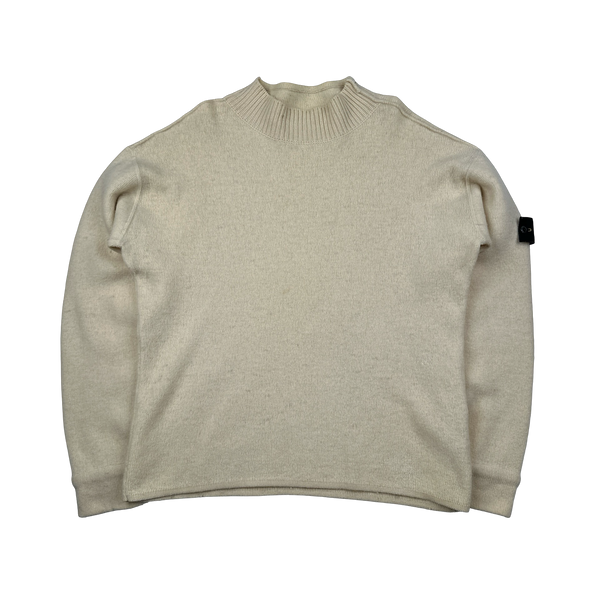 2000s STONE  BUTTON UP KNIT XL！ Stone Island Vintage 1998 Green Buttoned Pullover Jumper - XL