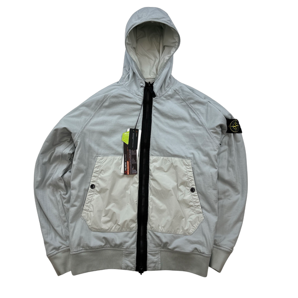 Stone Island 2022 Light Blue Comfort Tech Composite Reversible Polartec Jacket - Small