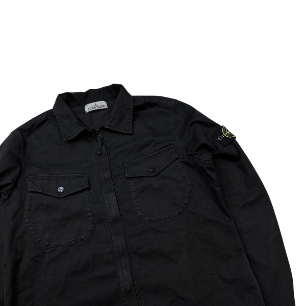 Stone Island 2016 Black Thick Cotton Overshirt - Large