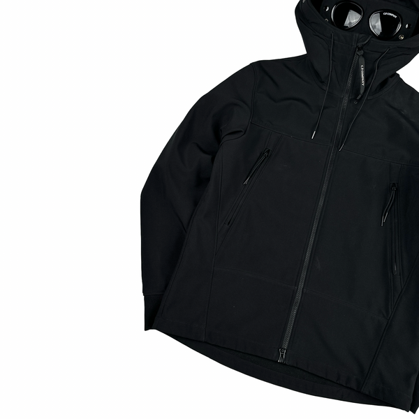 CP Company Black Soft Shell R Goggle Jacket - Small