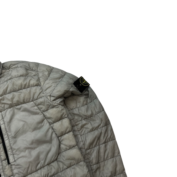 Stone Island Grey Down Filled Overshirt - Medium
