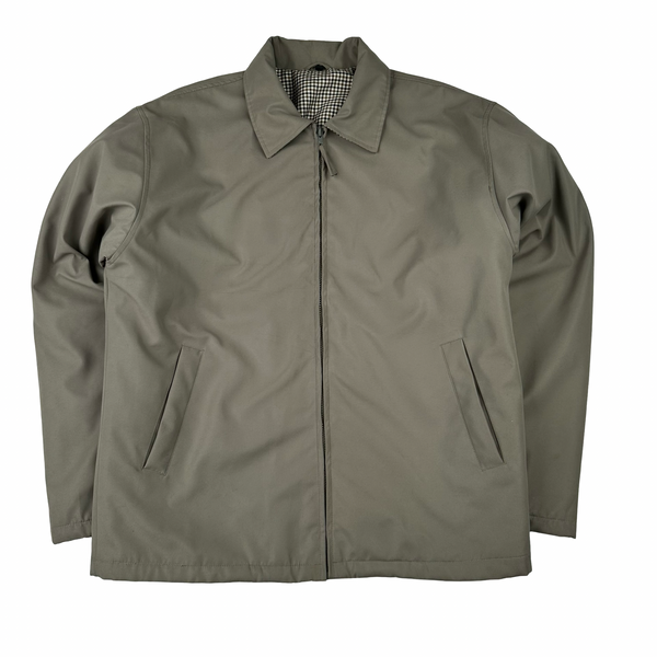 Aquascutum Checked Collar/Lining Cotton Beige Jacket - XL