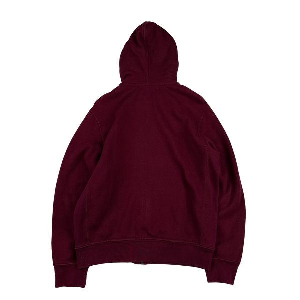 Ralph Lauren Red Thick Cotton Zipped Hoodie - Large