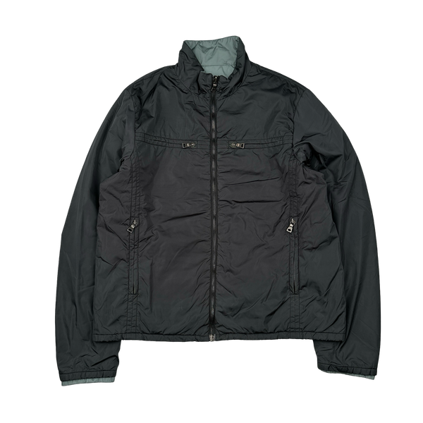 Prada Charcoal/Grey Reversible Jacket - Medium