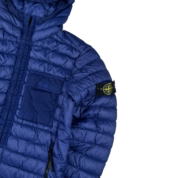 Stone Island 2018 Blue Micro Yarn Down Puffer Jacket - Small