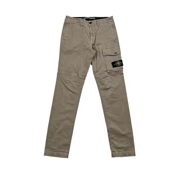 Stone Island 2020 Slim Fit Brown Cargo Trousers - 29"