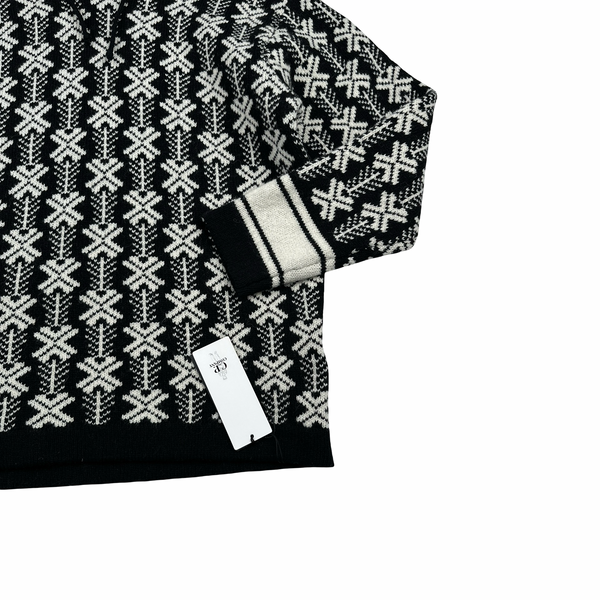 CP Company Vintage Style Patterned Hooded Knit - XL