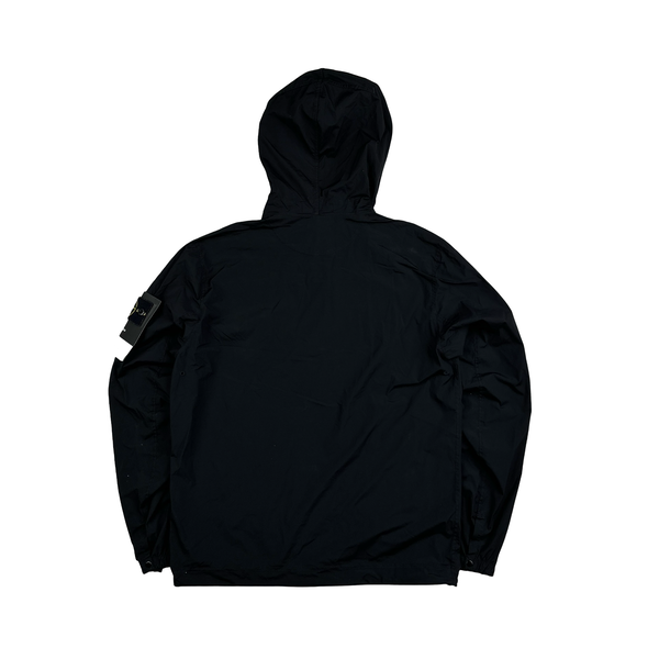 Stone Island 2020 Black Skin Touch Nylon Hooded Jacket - Small