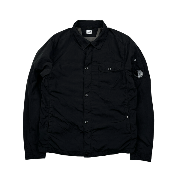CP Company Black Lens Viewer Chrome Buttoned Overshirt - Medium