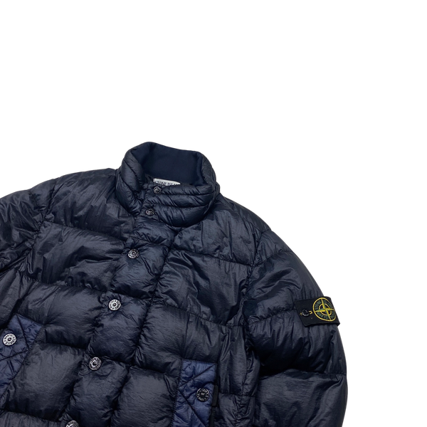 Stone Island Navy 2011 Garment Dyed Puffer Jacket - Small
