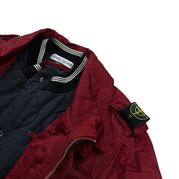 Stone Island Red Dutch Rope Raso Shoulder Badge Jacket - XL