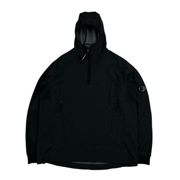 CP Company Black Soft Shell Smock Pullover Jacket - Large