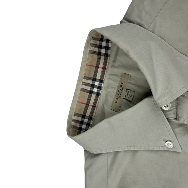 Burberry Grey Button Up Shirt - Large