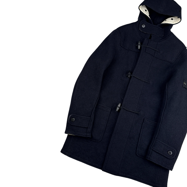 Stone Island 2010 Navy Thick Wool Pea Coat - Large