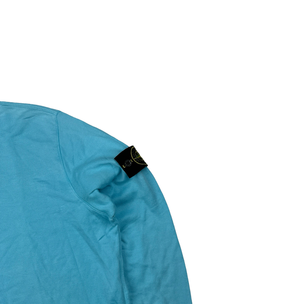 Stone Island 2023 Blue Cotton Crewneck - Medium
