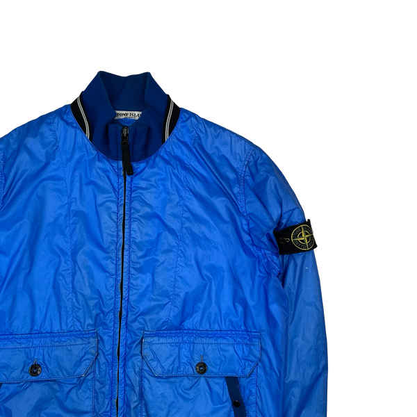 Stone Island 2011 Blue Tyveck Micro Rip Stop Bomber Jacket - Large