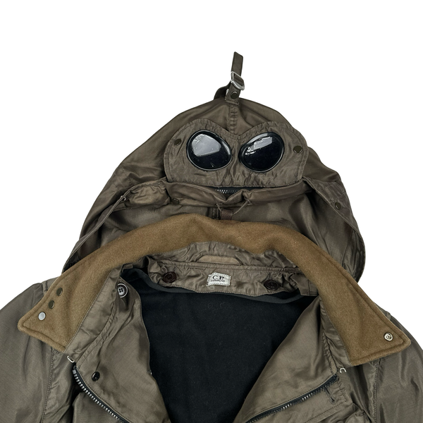 CP Company Brown Nysack Shimmer Multipocket Goggle Jacket - XXL