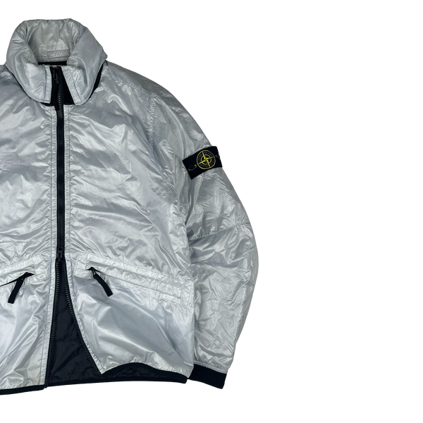 Stone Island 2018 Icey White Pertex Quantum Primaloft Jacket - Large