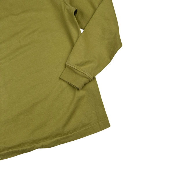 Stone Island 2021 Olive Green Cotton Long Sleeve Jumper - Medium