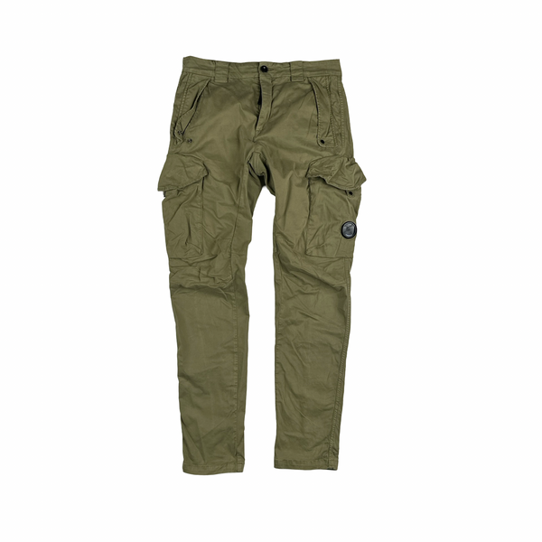 CP Company Khaki Ergonomic Fit Cargo Trousers - Small